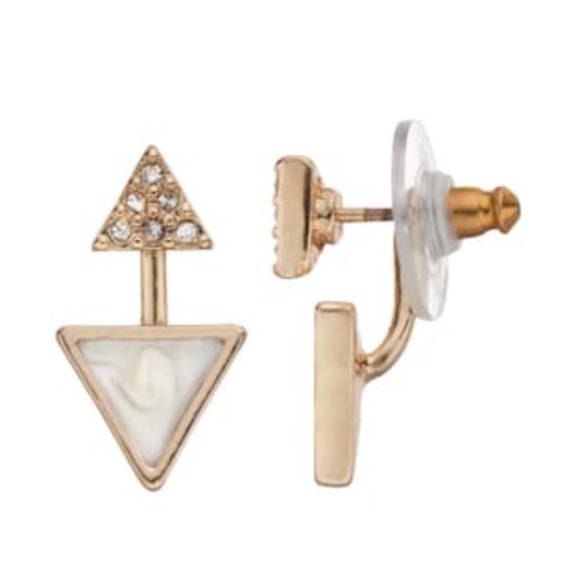 LC Lauren Conrad Jewelry - LC Lauren Conrad Triangle Ear Jacket Earrings